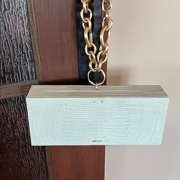 Cult Gaia Calla Wristlet Clutch with gold chain handle. - Picture 11 of 12